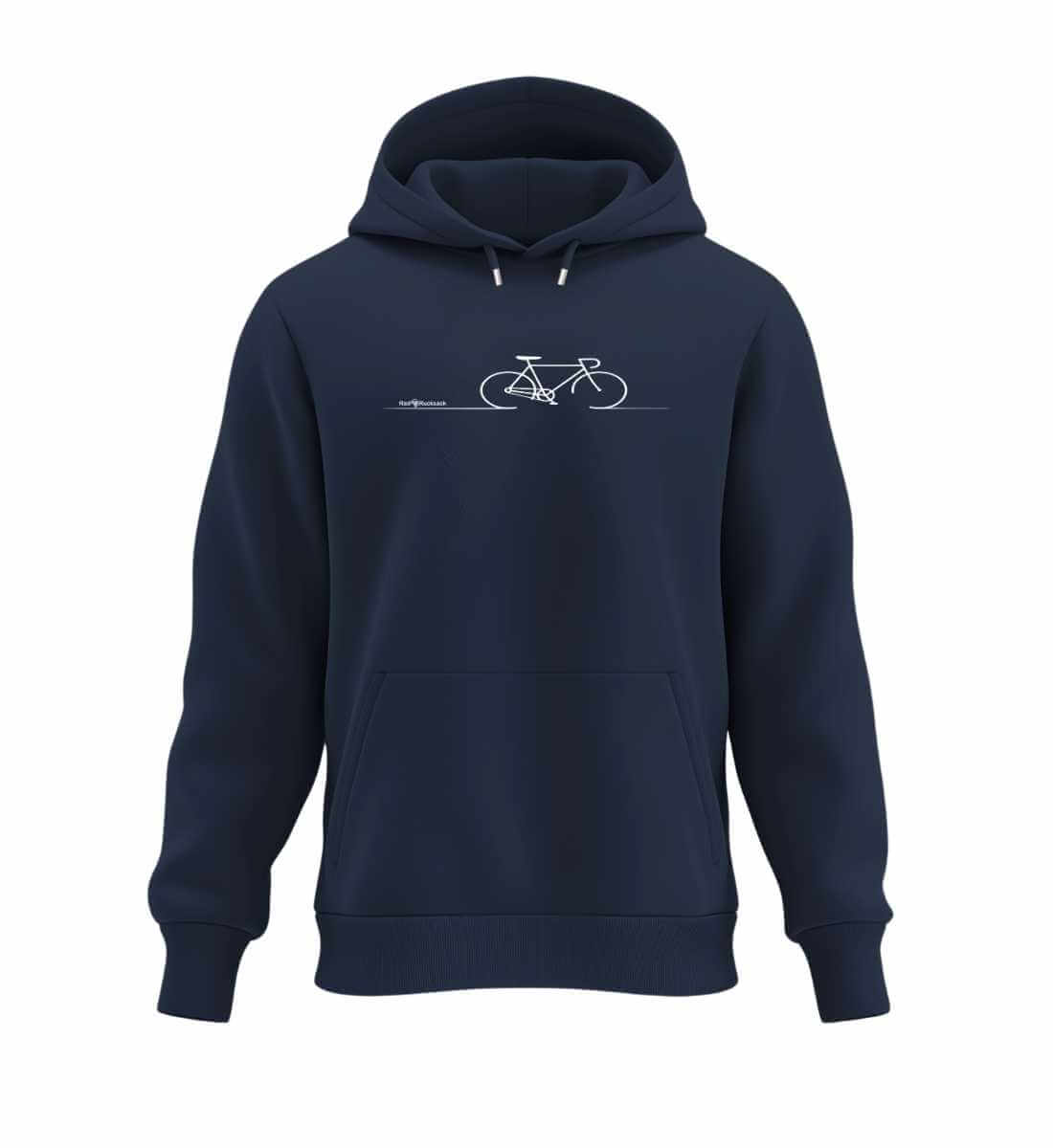 Fahrrad Bike | Unisex Organic Hoodie in French Navy von Rad&Rucksack
