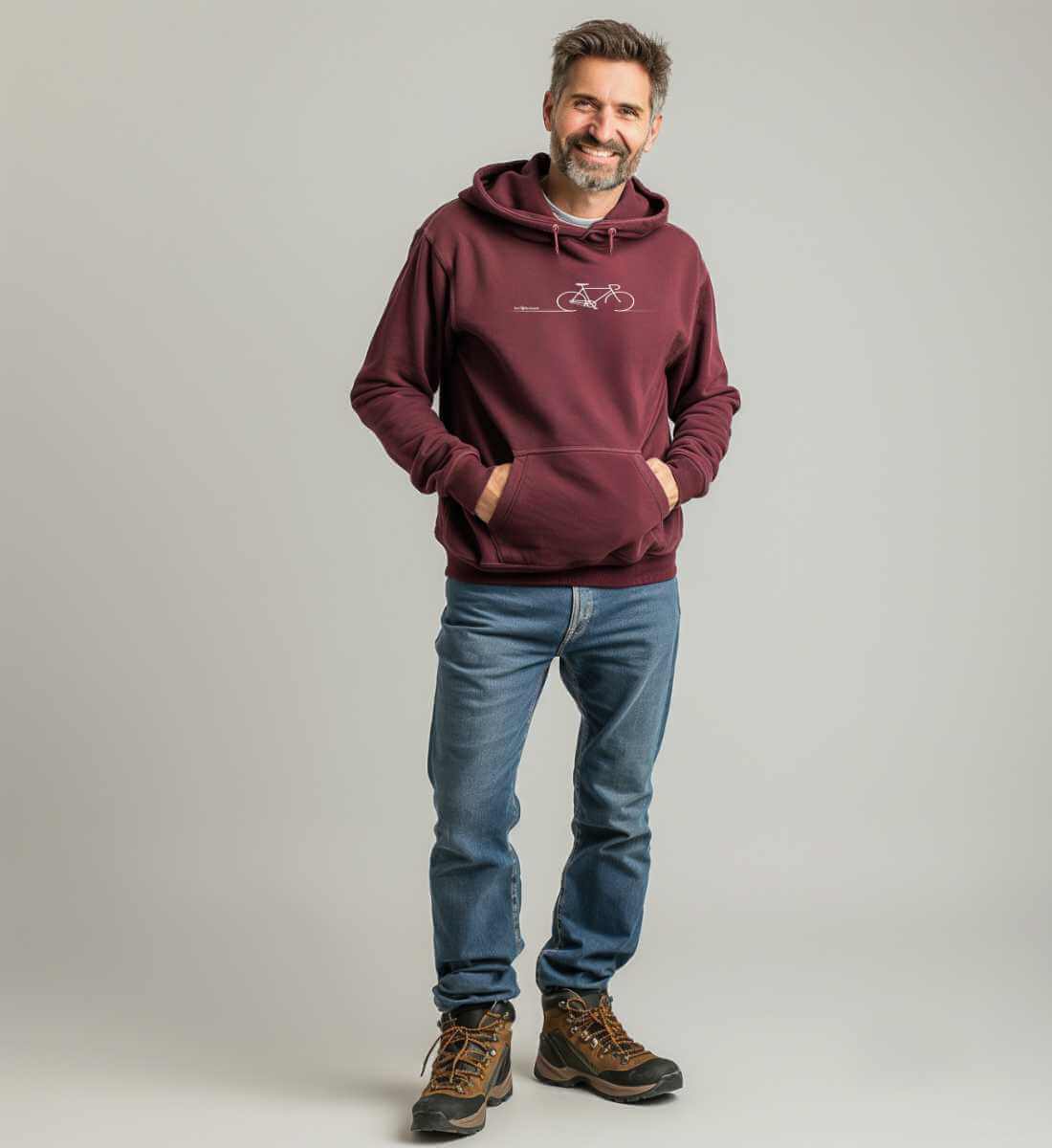 Fahrrad Bike | Unisex Organic Hoodie von Rad&Rucksack - weitere Modelansicht 2