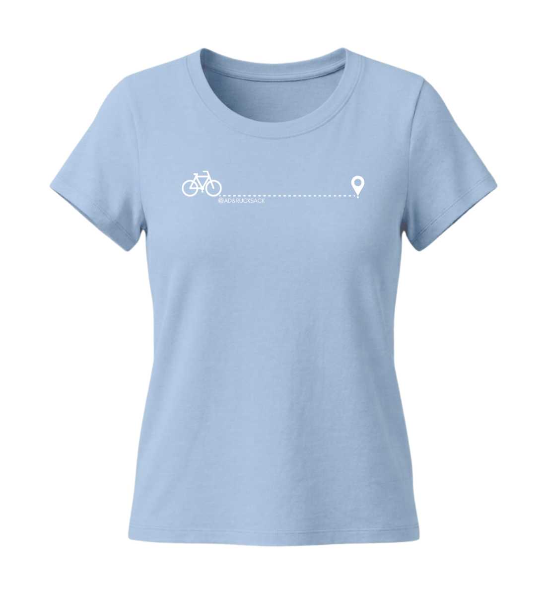 Fahrrad | Damen Premium Organic T-Shirt (Fitted) in Blue Soul von Rad&Rucksack