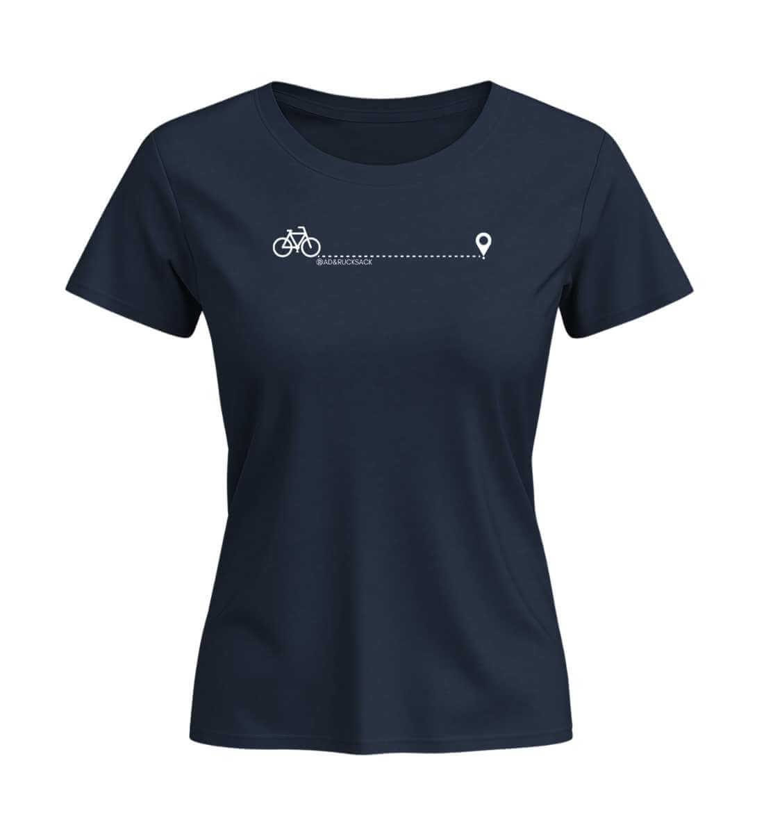 Fahrrad | Damen Premium Organic T-Shirt (Fitted) in French Navy von Rad&Rucksack