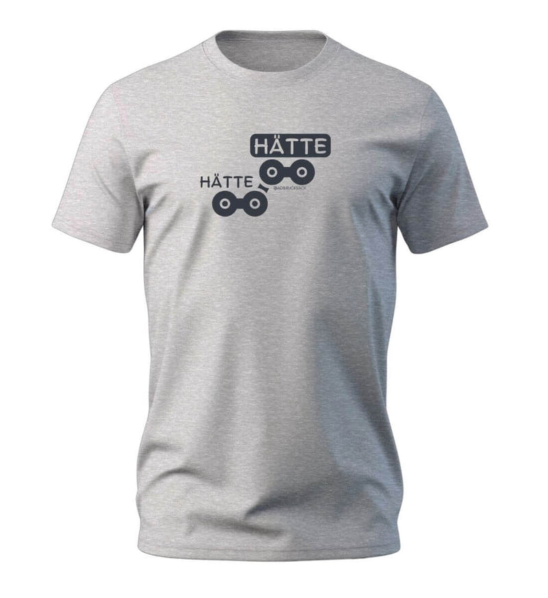 Fahrrad Hätte | Herren Premium Organic T-Shirt in Heather Grey von Rad&Rucksack