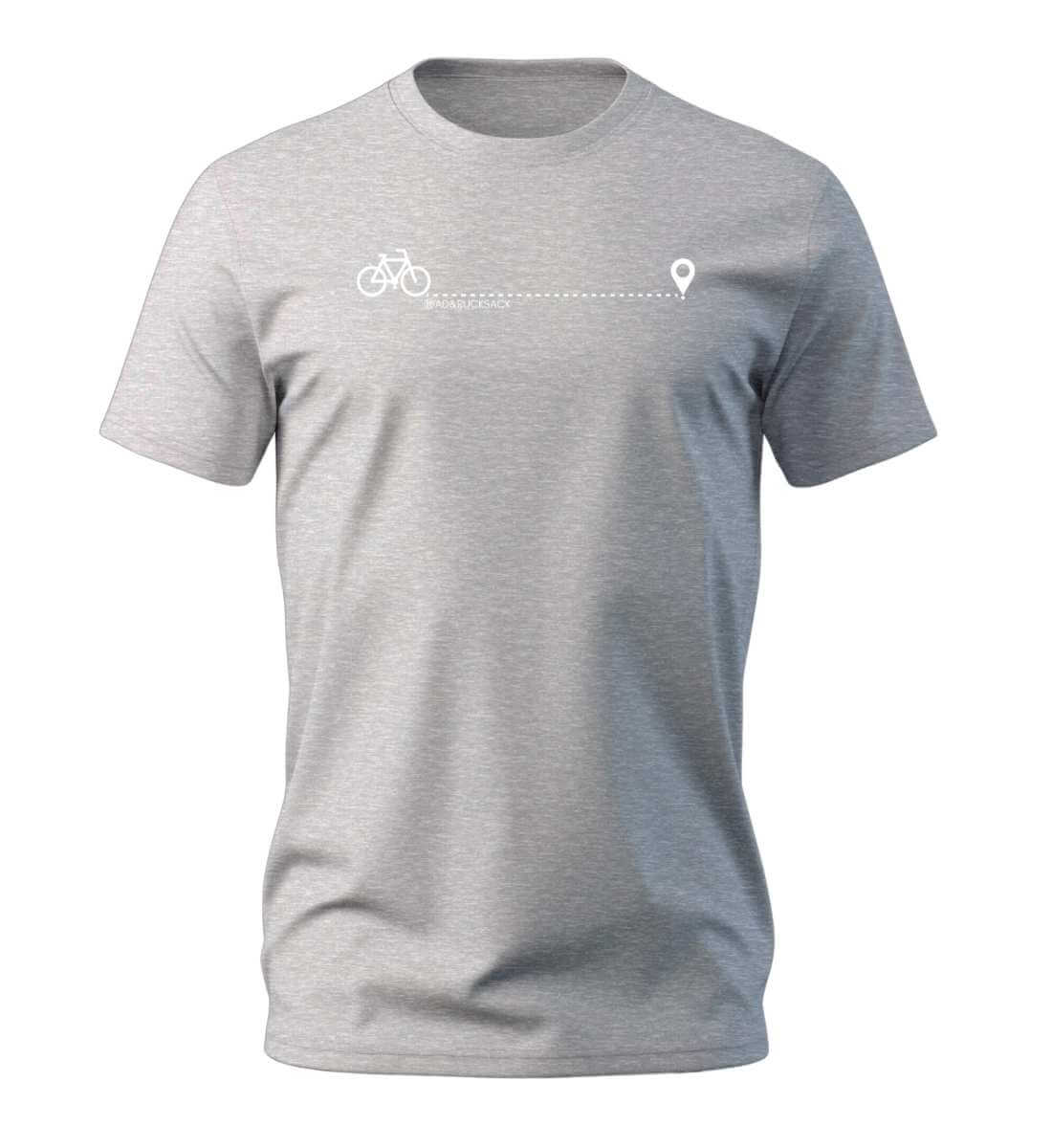 Fahrrad | Herren Premium Organic T-Shirt in Heather Grey von Rad&Rucksack