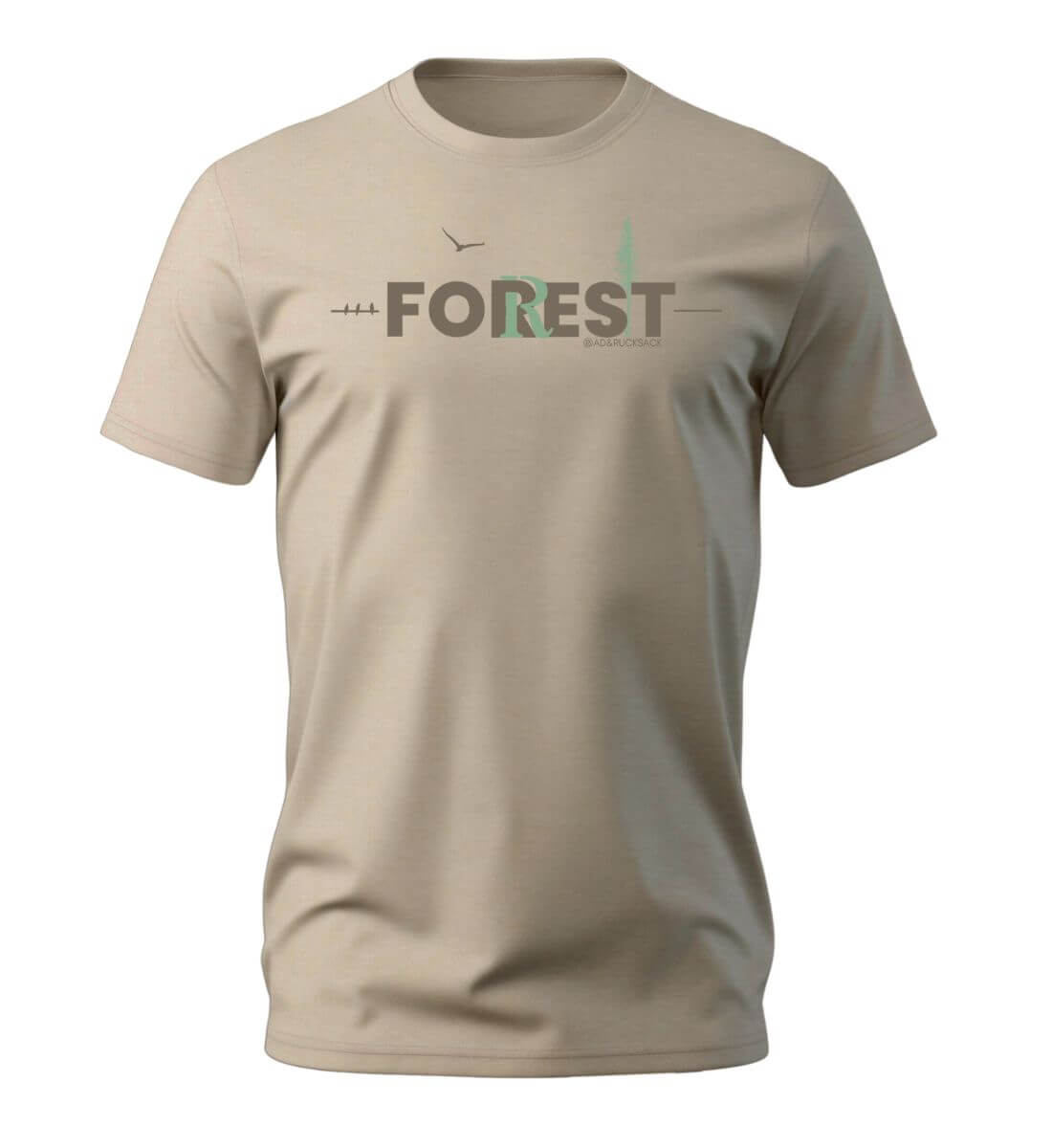 Forest | Herren Premium Organic T-Shirt in Desert Dust von Rad&Rucksack
