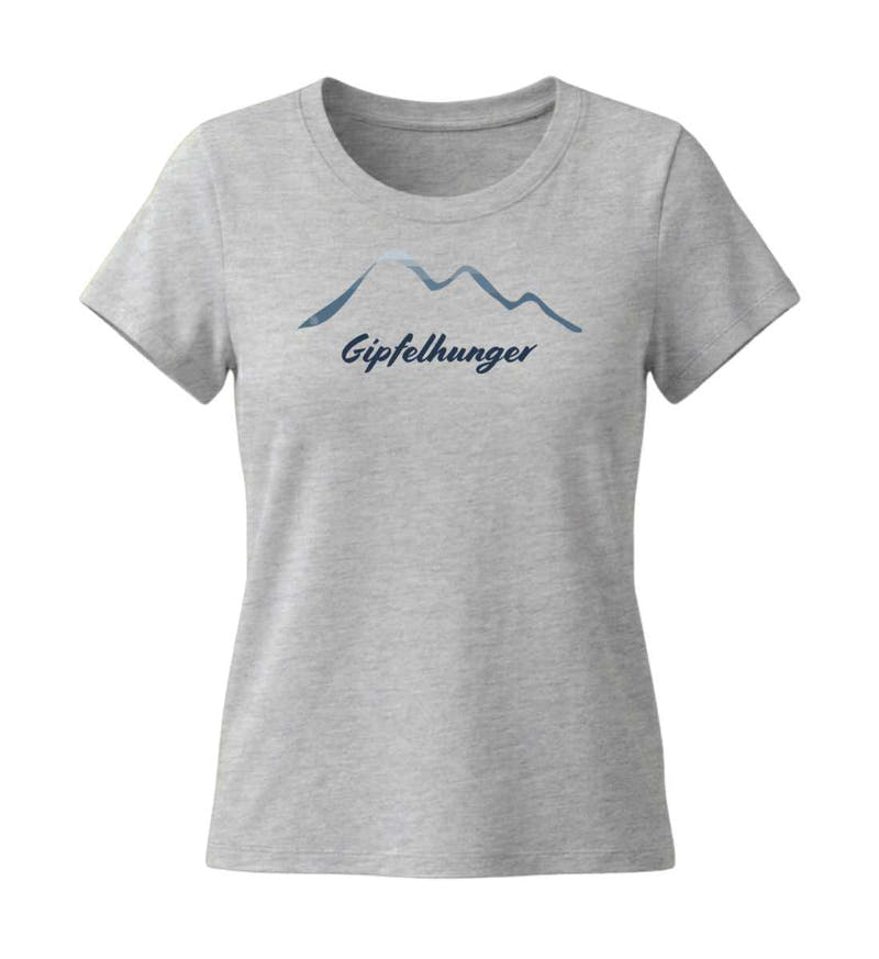 Gipfelhunger | Damen Premium Organic T-Shirt (Fitted) in Heather Grey von Rad&Rucksack