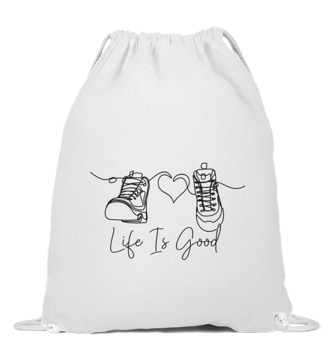Good LIfe | Baumwoll Gymsac in White von Rad&Rucksack