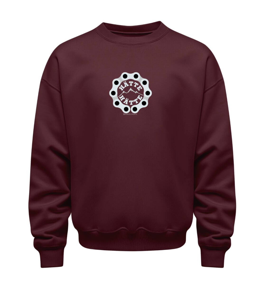 Hätte Hätte | Unisex Organic Pullover in Burgundy von Shirtee