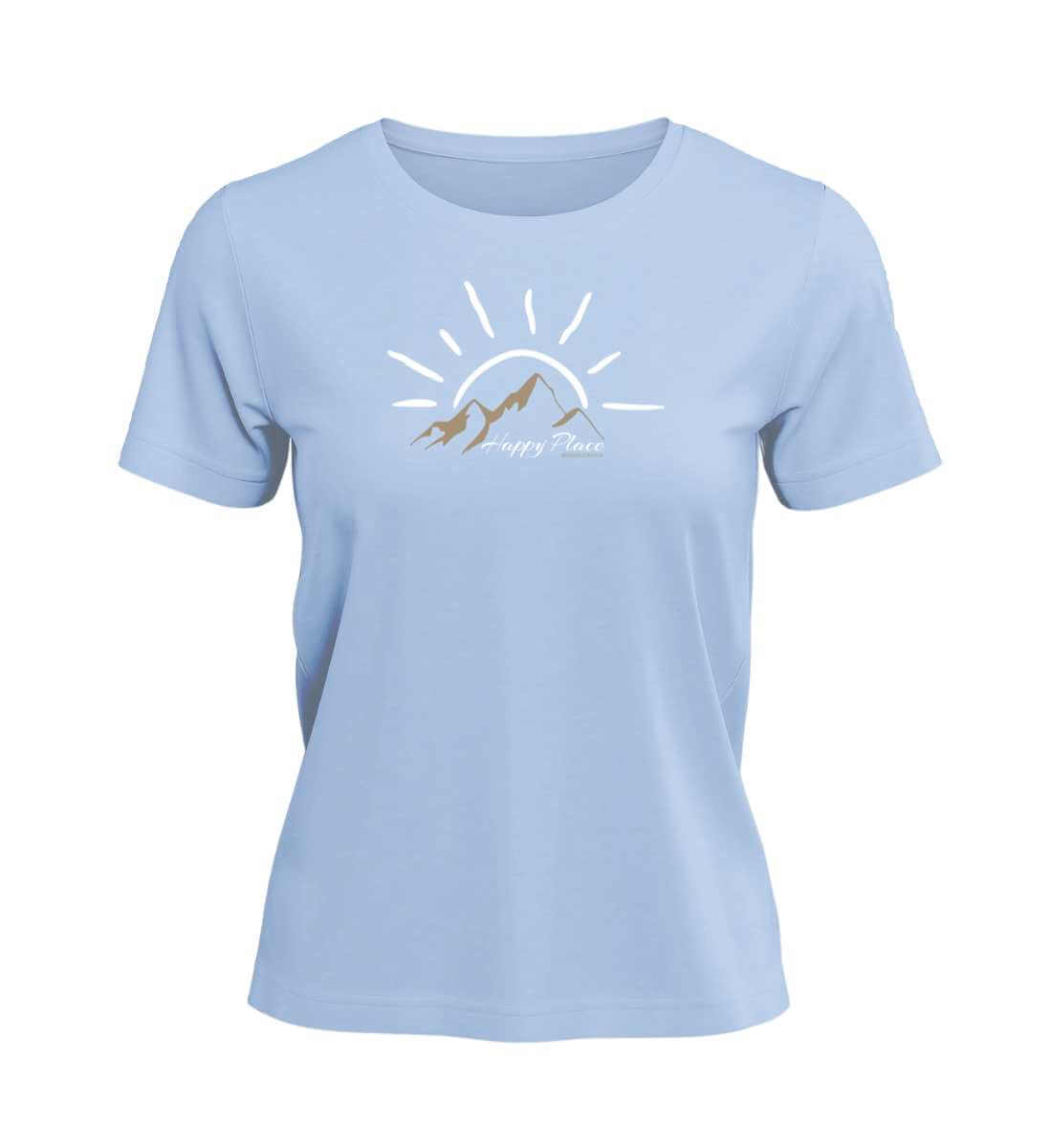 Happy Place | Damen Premium Organic T-Shirt in Blue Soul von Rad&Rucksack