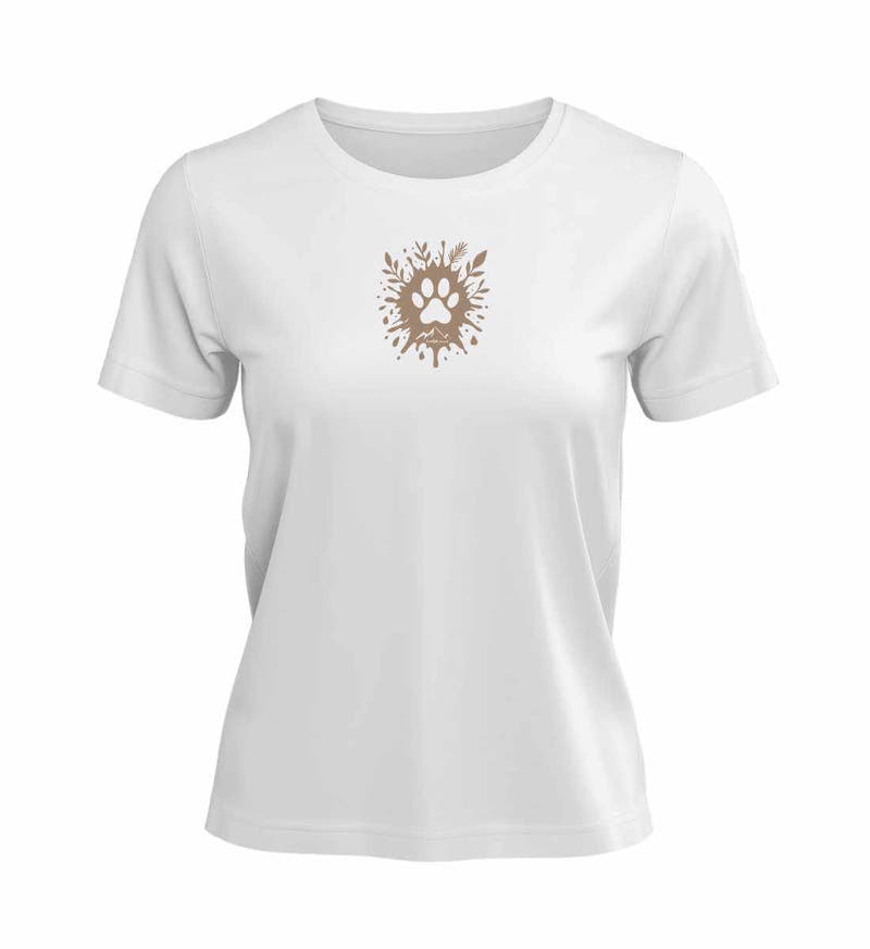 Hund Pfote | Damen Premium Organic T-Shirt in White von Rad&Rucksack
