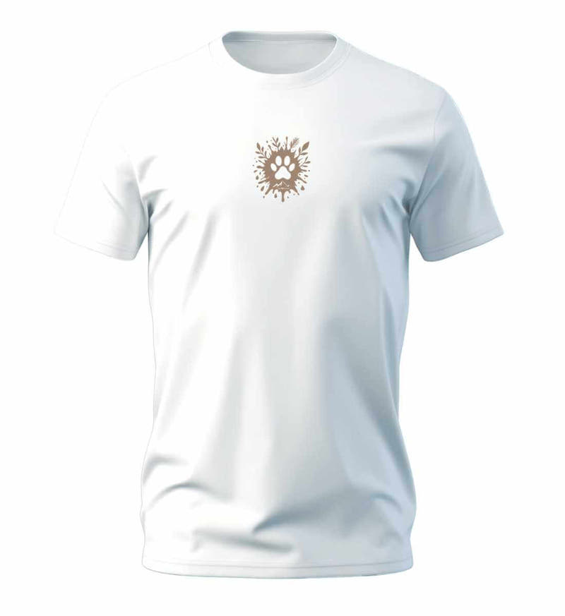 Hund Pfote | Herren Premium Organic T-Shirt in White von Rad&Rucksack
