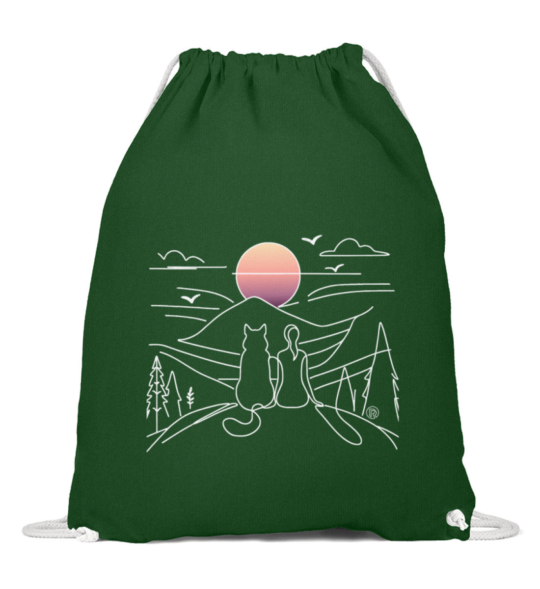 Hundemama | Baumwoll Gymsac in Dunkelgrün von Rad&Rucksack