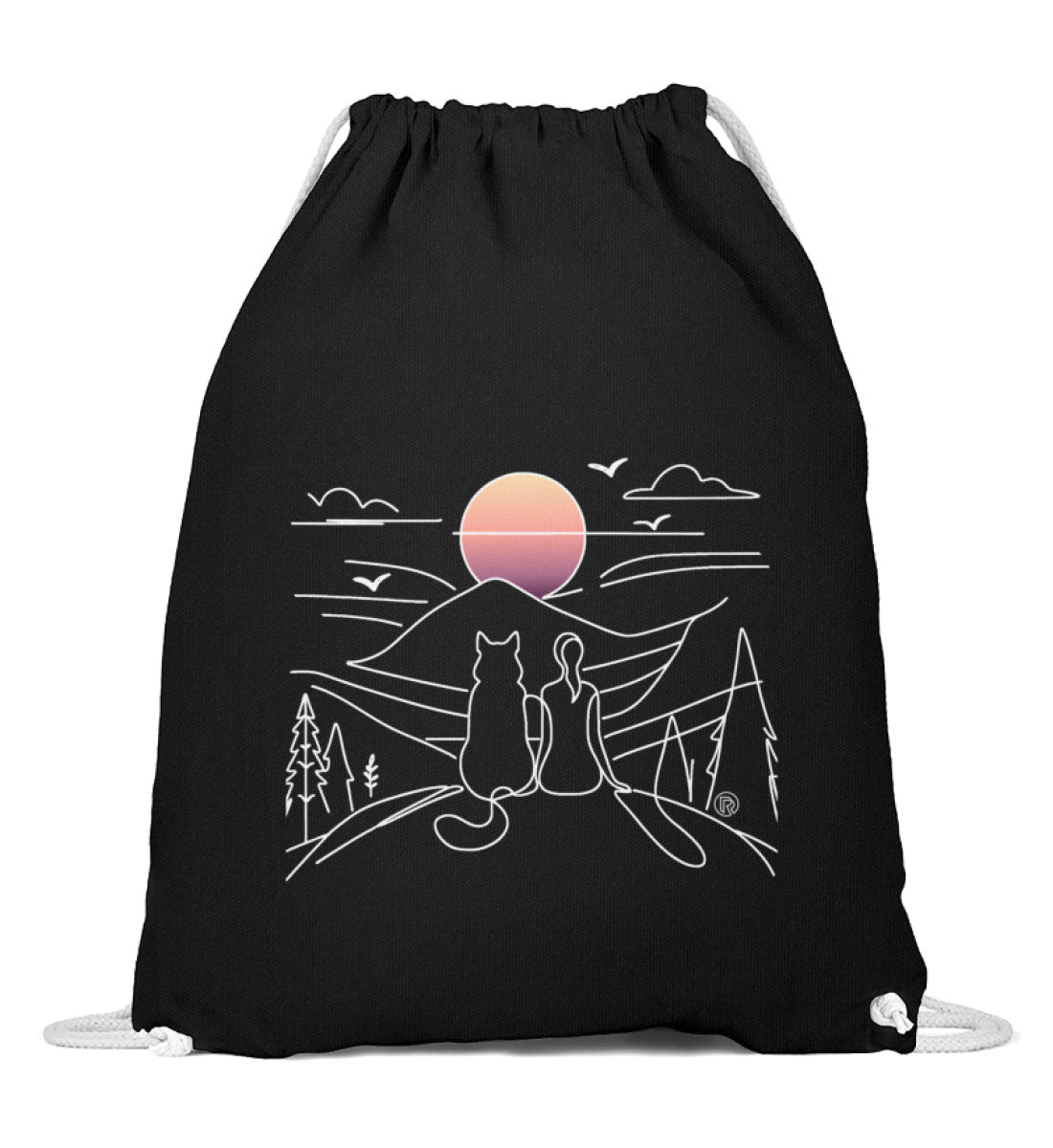 Hundemama | Baumwoll Gymsac in Schwarz von Rad&Rucksack