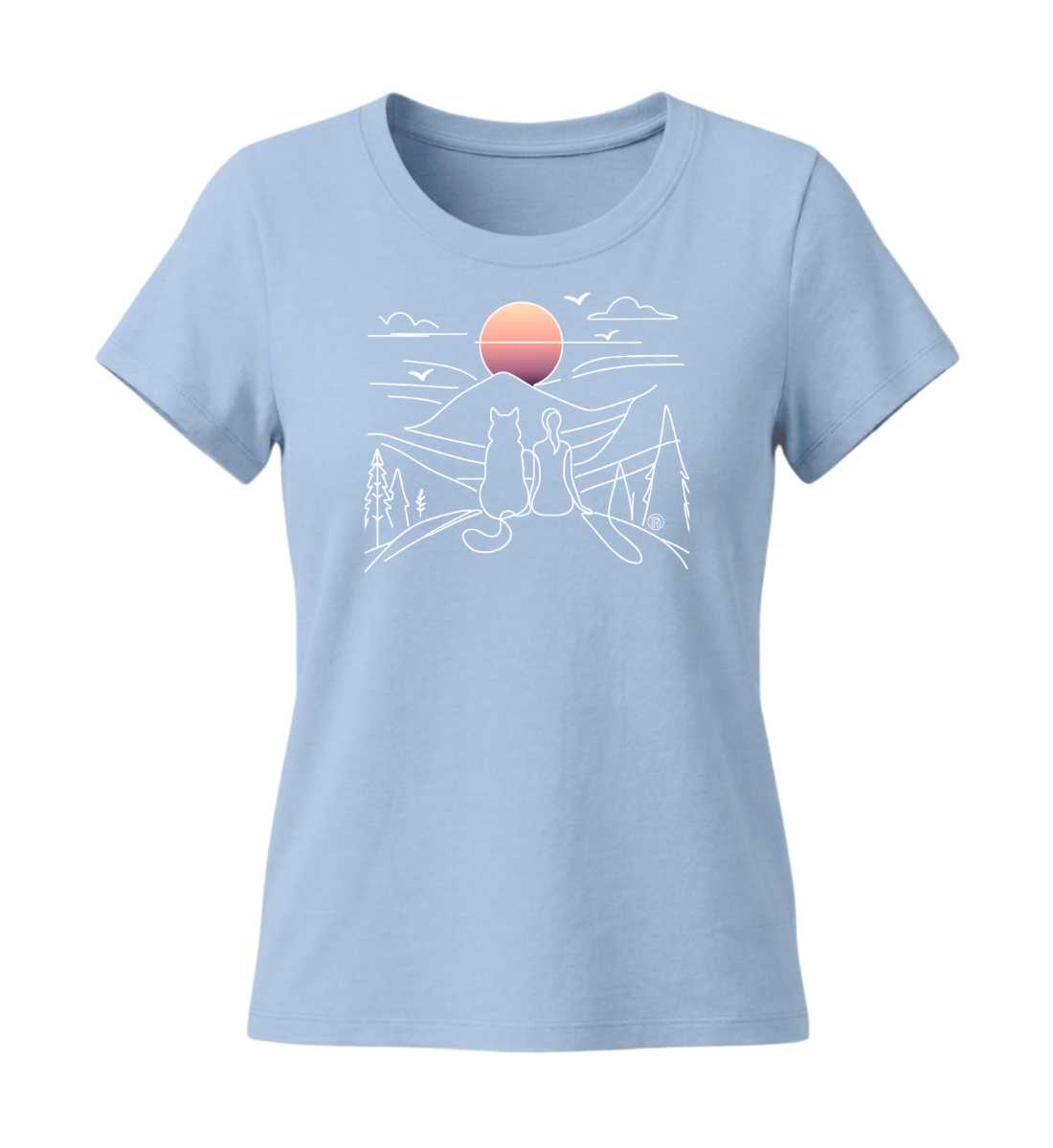 Hundemama | Damen Premium Organic T-Shirt (Fitted) in Blue Soul von Rad&Rucksack