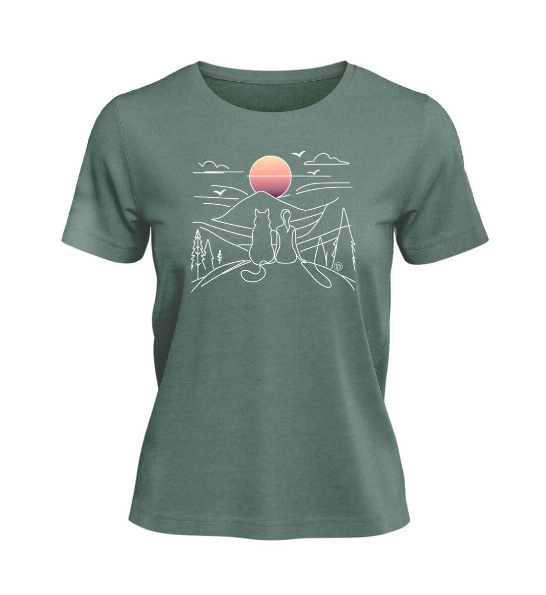 Hundemama | Damen Premium Organic T-Shirt in Green Bay von Rad&Rucksack