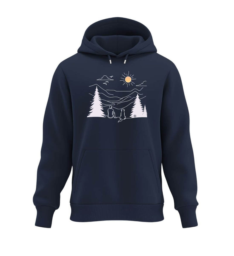 Hundepapa Hoodie in Dunkelblau (French Navy) – Produktbild (350 g/m² Bio-Baumwolle) von Rad&Rucksack