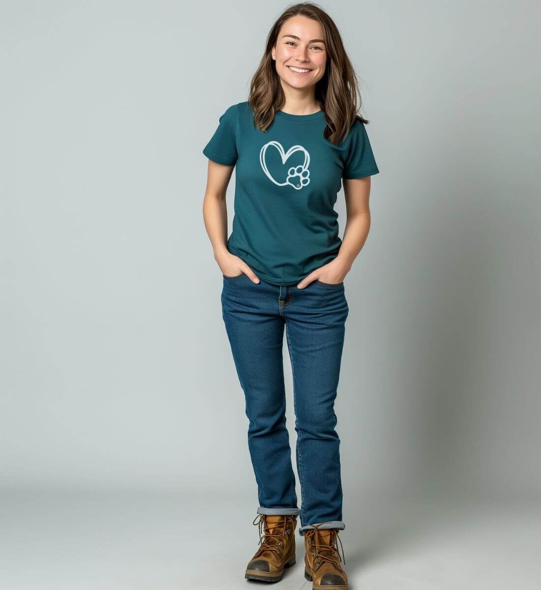 Hundverliebt | Damen Premium Organic T-Shirt von Rad&Rucksack - weitere Modelansicht 2