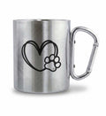 Hundverliebt | Edelstahltasse mit Karabinergriff