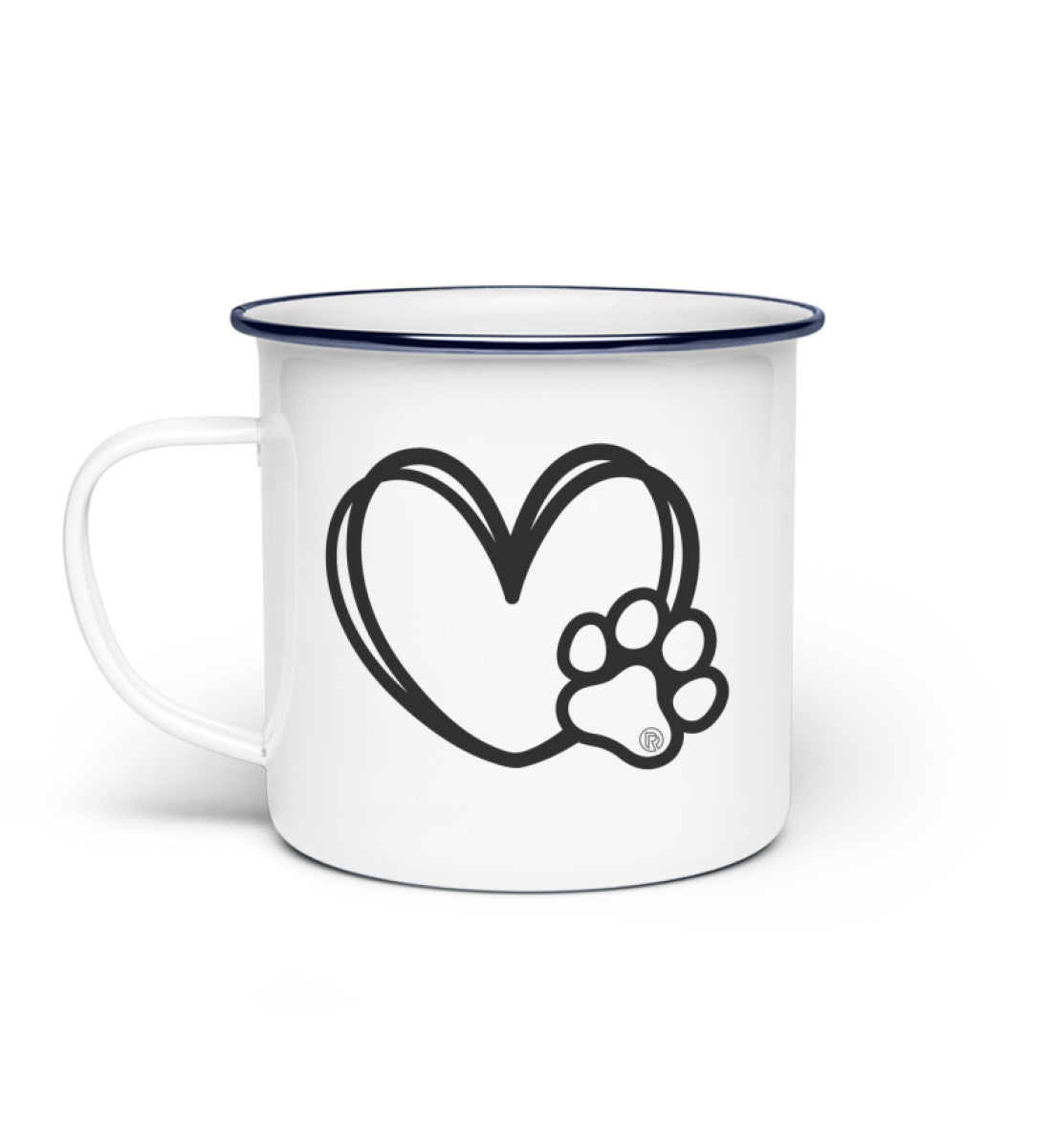 Hundverliebt | Emaille Tasse in Weiß von Rad&Rucksack