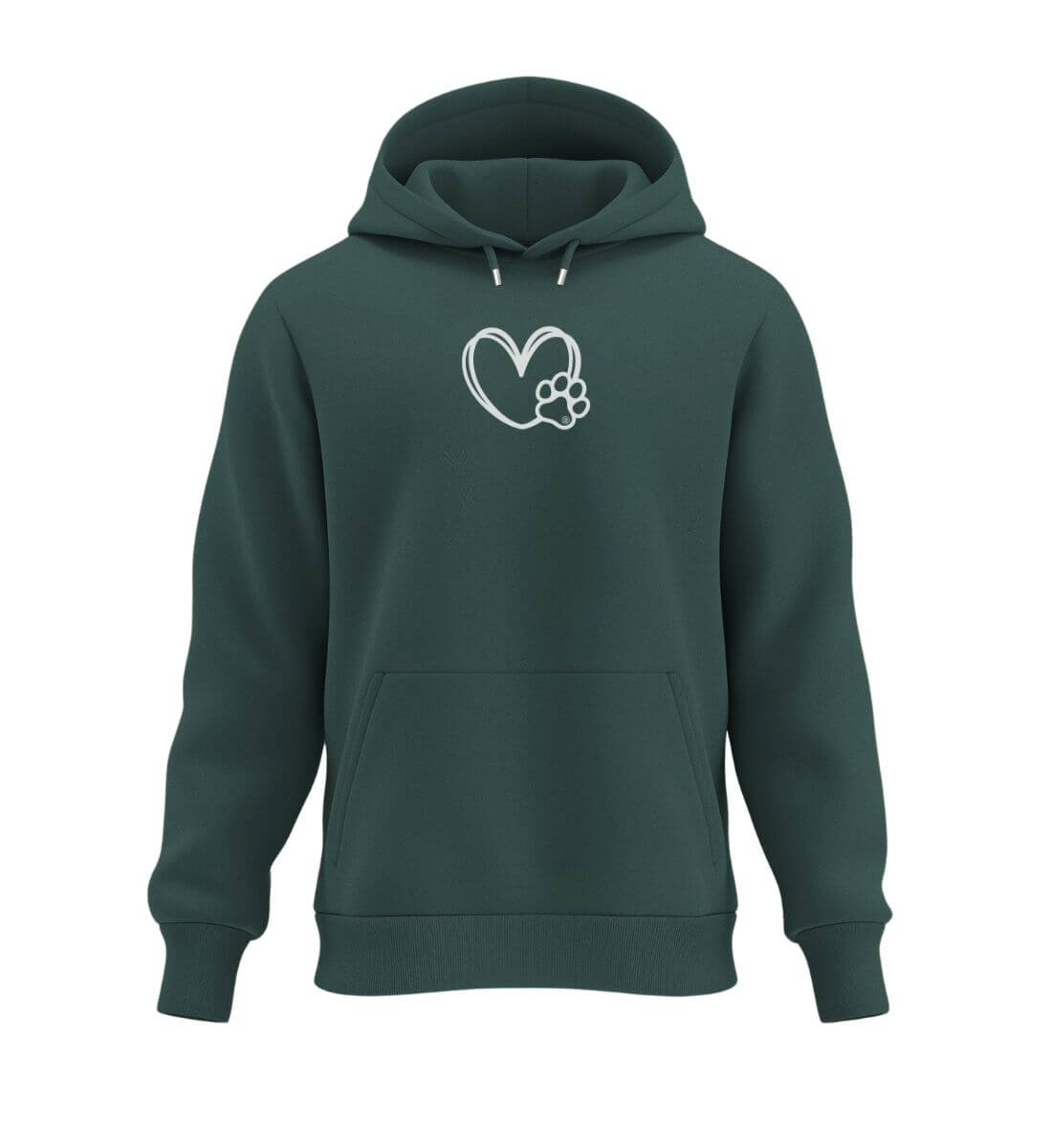 Hundverliebt | Unisex Organic Hoodie in Glazed Green von Rad&Rucksack