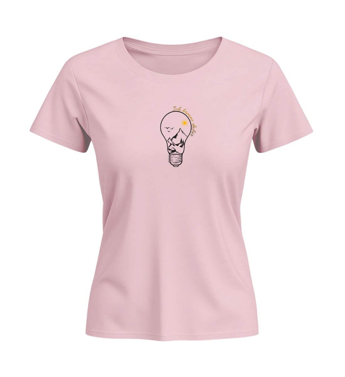 Ich brenne dafür | Damen Premium Organic T-Shirt (Fitted) in Cotton Pink von Rad&Rucksack