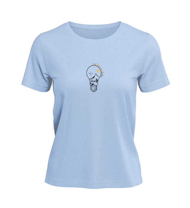 Ich Brenne Dafür T-Shirt Damen Mittelblau (Blue Soul) – Produktbild (100% Bio-Baumwolle) von Rad&Rucksack