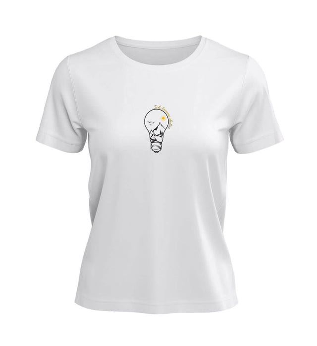 Outdoor T-Shirt Ich Brenne Dafür Damen in Weiß (White) – Produktbild (100% Bio-Baumwolle) von Rad&Rucksack