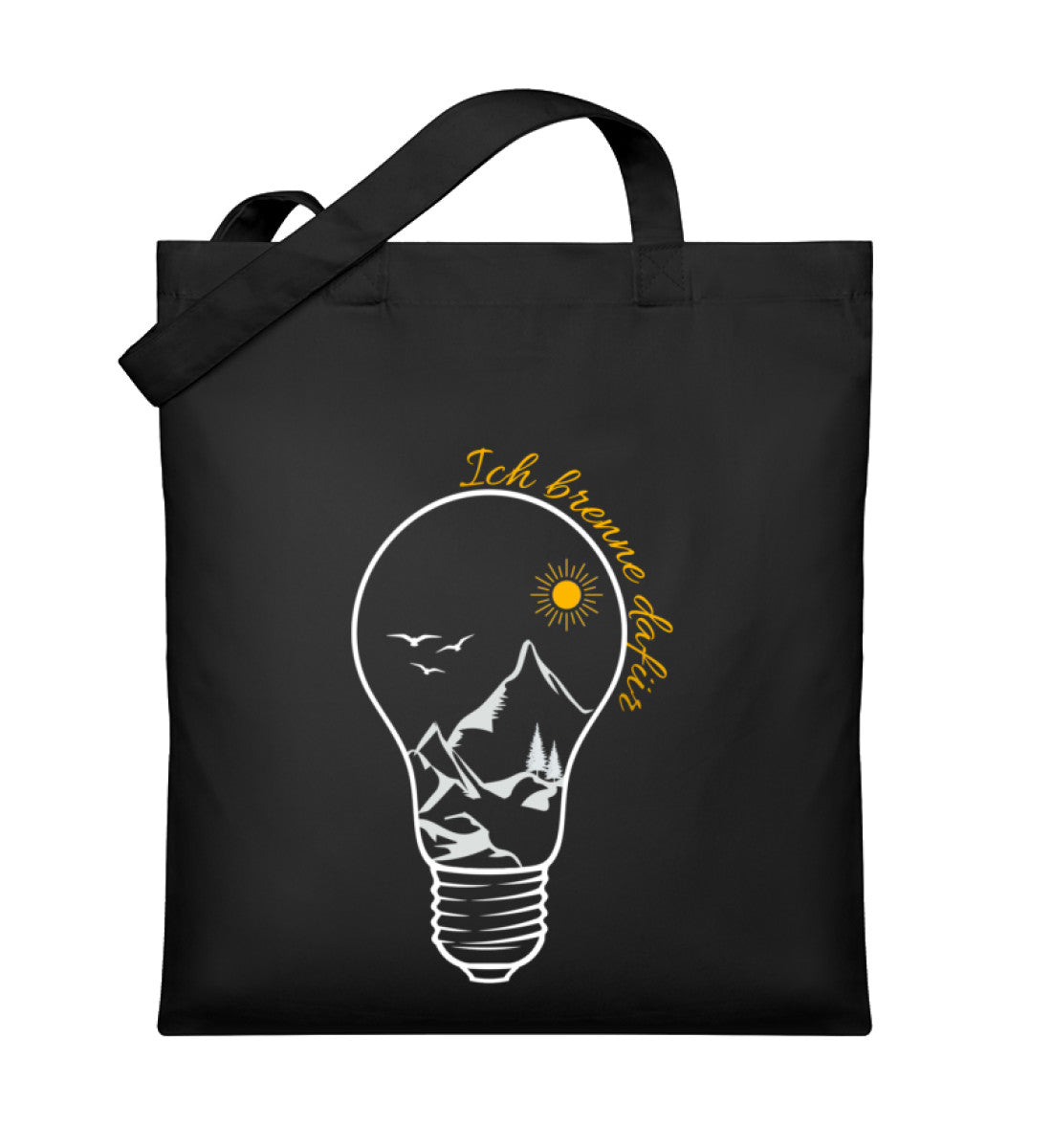 Ich brenne dafür | Organic Jutebeutel in Schwarz von Rad&Rucksack