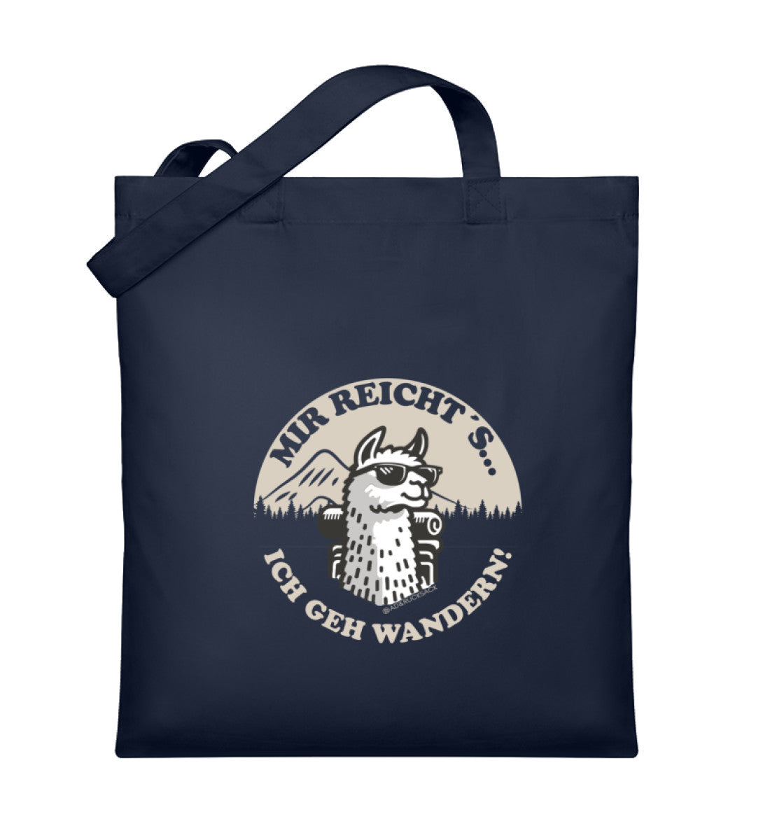 Ich geh wandern | Organic Jutebeutel in French Navy von Rad&Rucksack