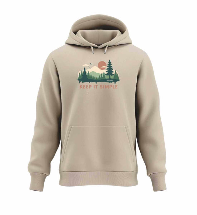 Keep It Simple Hoodie in Sandbeige (Desert Dust) – Produktbild (350 g/m² Bio-Baumwolle) von Rad&Rucksack