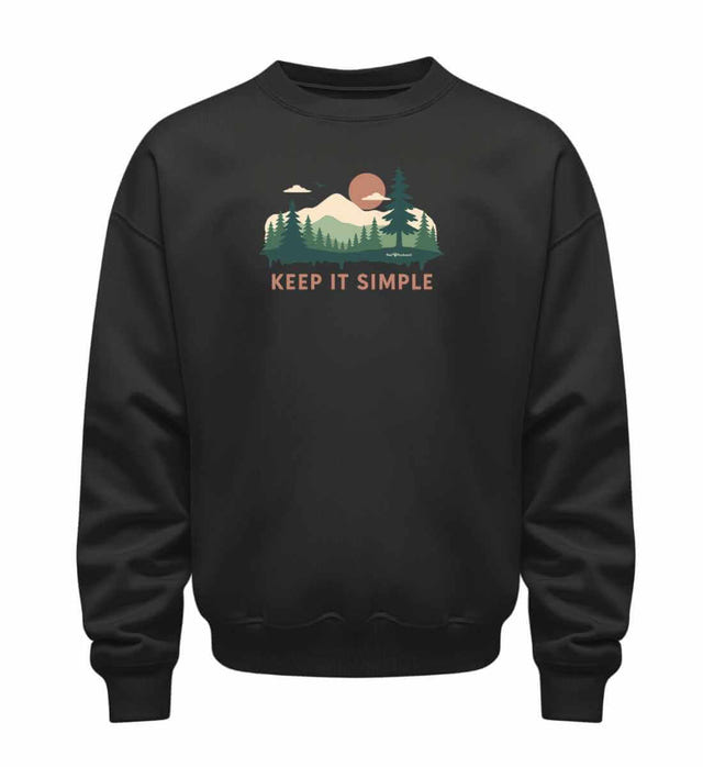Bio Sweatshirt 350g Keep It Simple in Schwarz (Black) – Produktbild (350 g/m² Bio-Baumwolle) von Rad&Rucksack