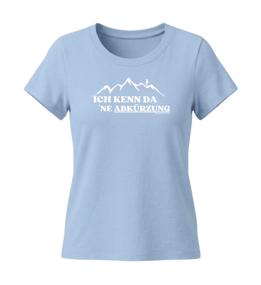 Kenn da ne Abkürzung | Damen Premium Organic T-Shirt (Fitted) in Blue Soul von Rad&Rucksack
