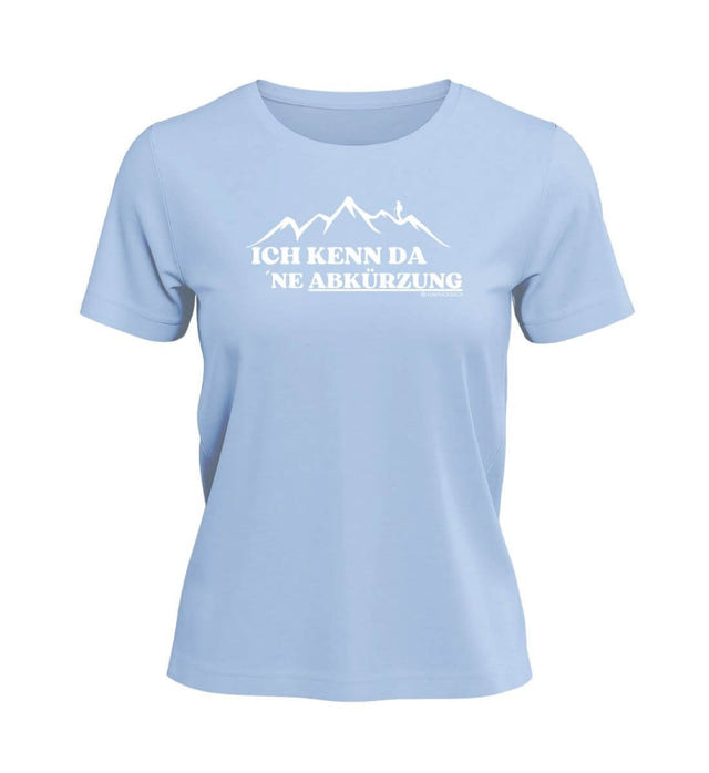 Kenn Da Ne Abkürzung T-Shirt Damen Mittelblau (Blue Soul) – Produktbild (100% Bio-Baumwolle) von Rad&Rucksack
