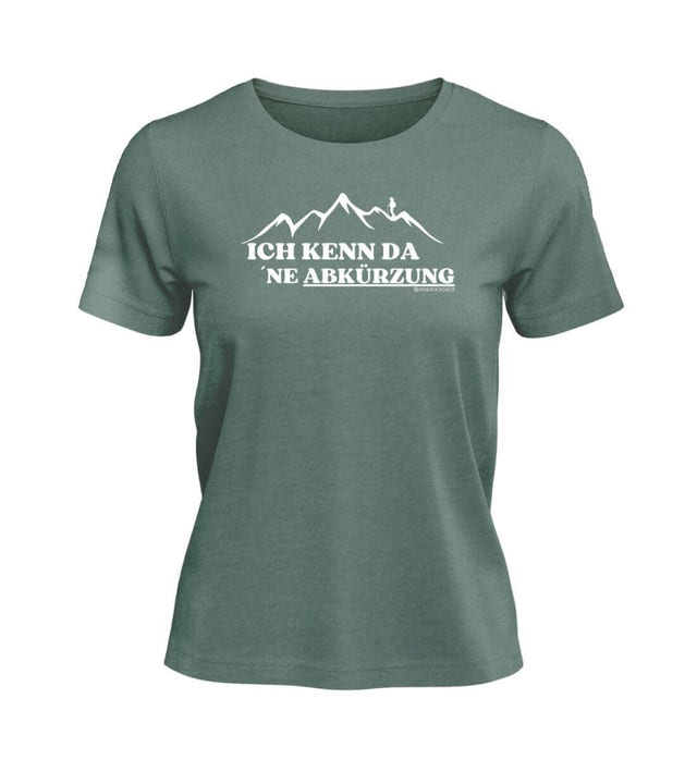 Kenn Da Ne Abkürzung T-Shirt Damen Meeresgrün (Green Bay) – Produktbild (100% Bio-Baumwolle) von Rad&Rucksack