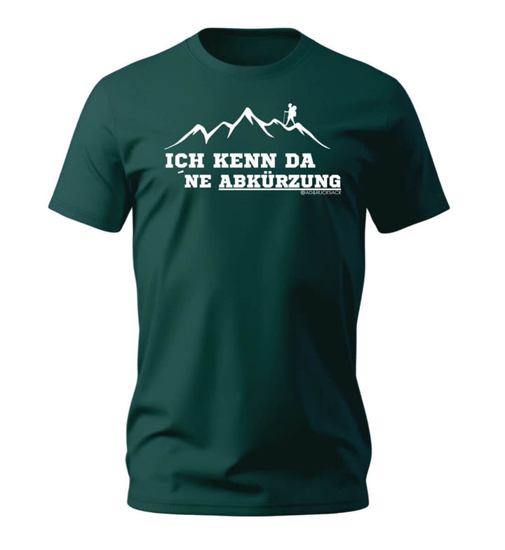 Kenn Da Ne Abkürzung Bio T-Shirt Herren in Tannengrün (Glazed Green) – Produktbild (100% Bio-Baumwolle) von Rad&Rucksack