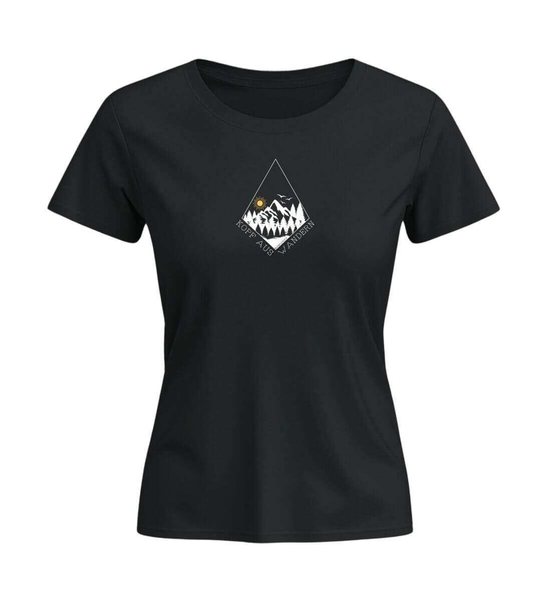 Kopf aus | Damen Premium Organic T-Shirt (Fitted) in Schwarz von Rad&Rucksack