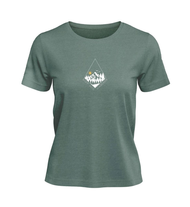 Kopf aus T-Shirt Damen Meeresgrün (Green Bay) – Produktbild (100% Bio-Baumwolle) von Rad&Rucksack