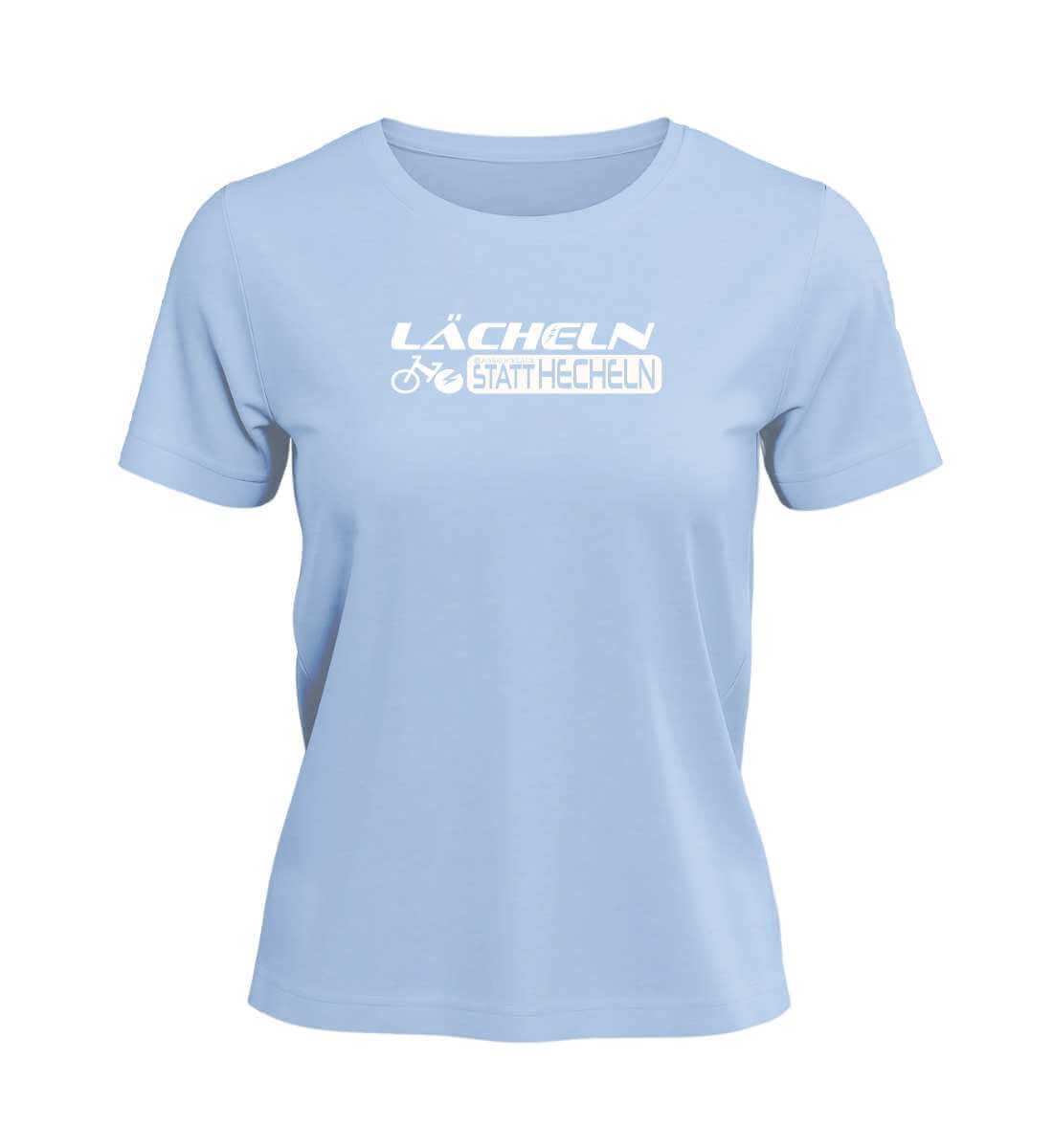 Lächeln statt hecheln | Damen Premium Organic T-Shirt in Blue Soul von Rad&Rucksack