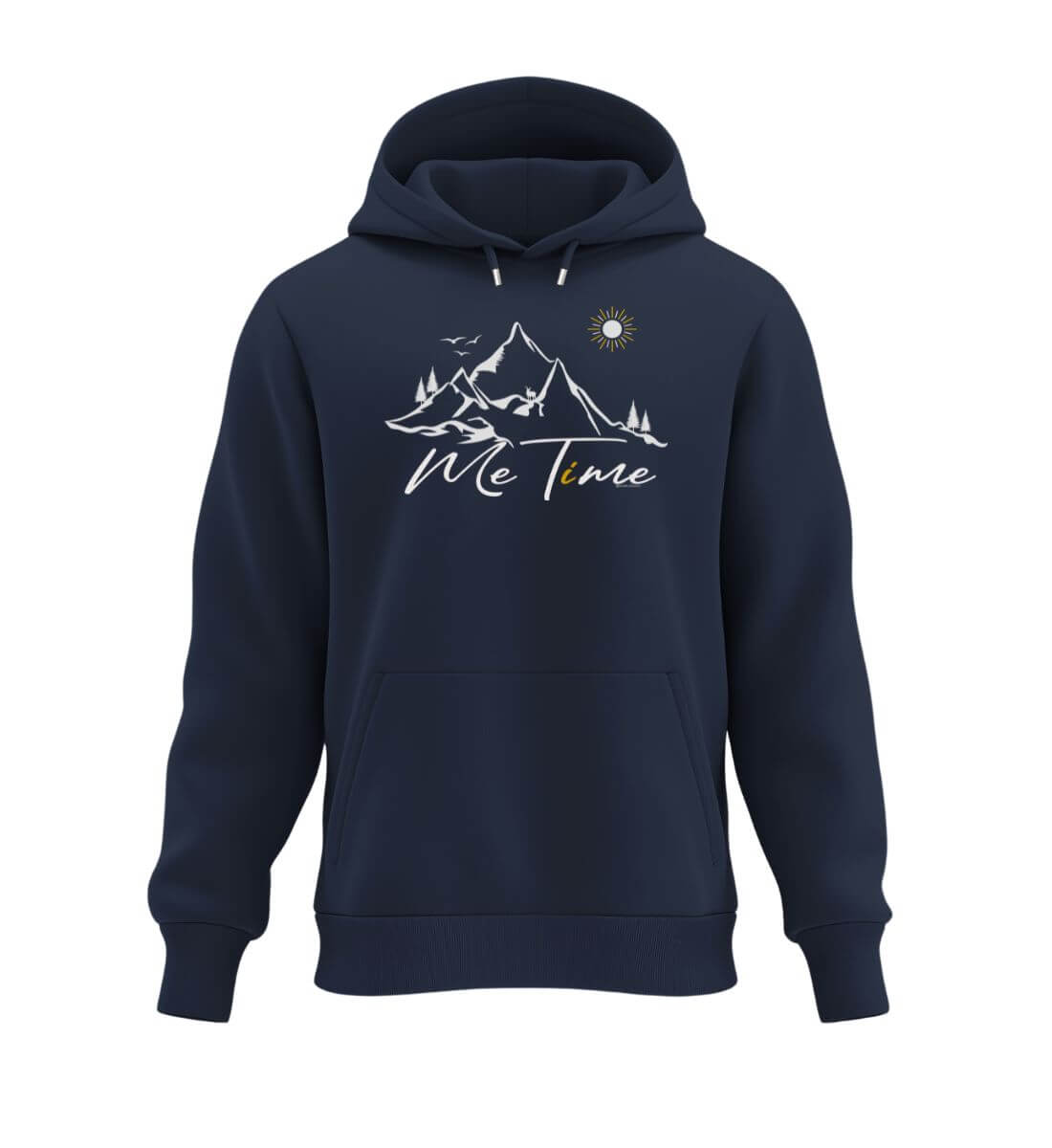 Me Time | Unisex Organic Hoodie in French Navy von Rad&Rucksack