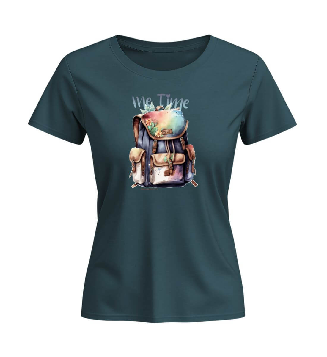 Me Time Wandern | Damen Premium Organic T-Shirt (Fitted) in Stargazer von Rad&Rucksack