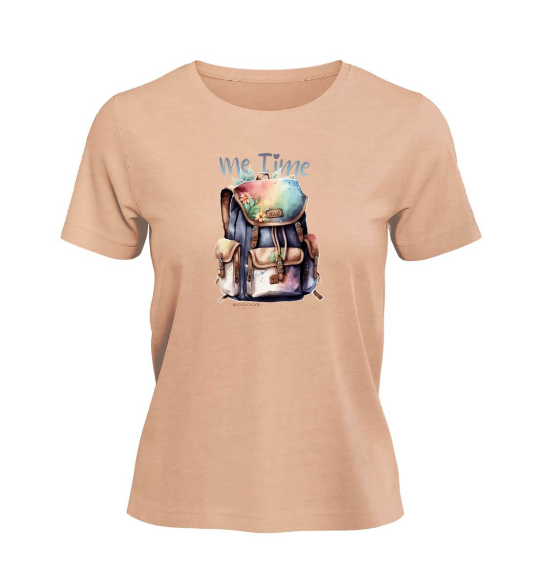 Me Time Wandern | Damen Premium Organic T-Shirt in Fraiche Peche von Rad&Rucksack