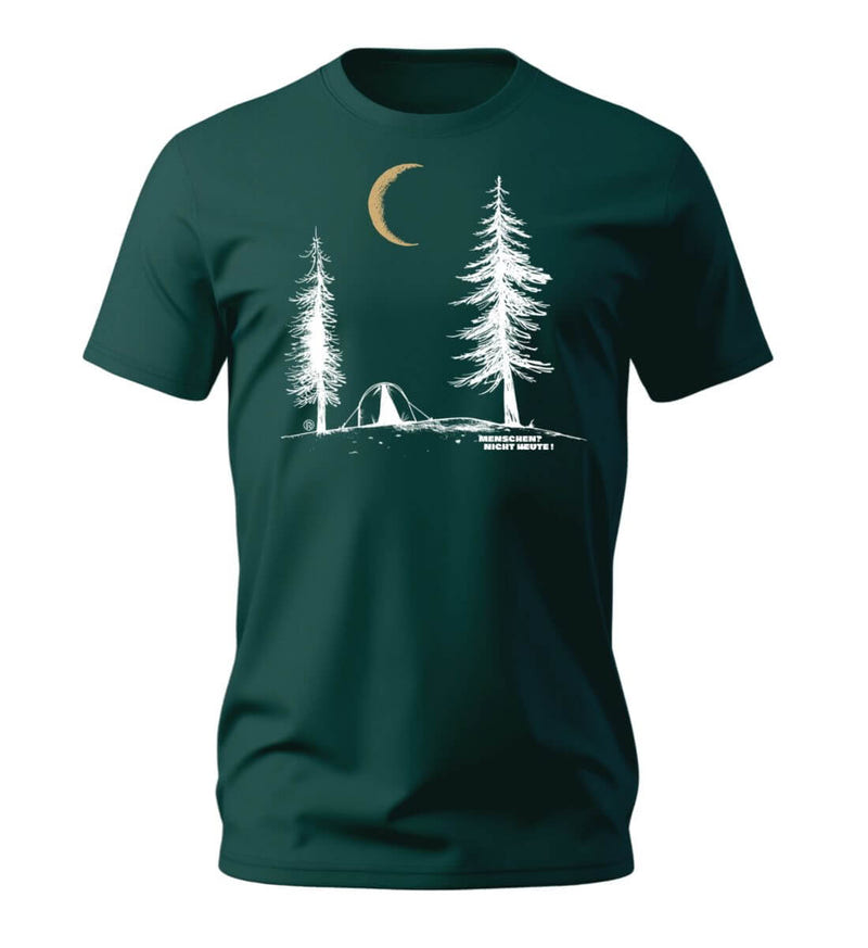 Menschen? Nicht Heute! Bio T-Shirt Herren in Tannengrün (Glazed Green) – Produktbild (100% Bio-Baumwolle) von Rad&Rucksack