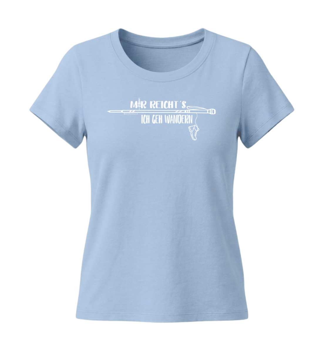 Mir reichts ich geh wandern | Damen Premium Organic T-Shirt (Fitted) in Blue Soul von Rad&Rucksack