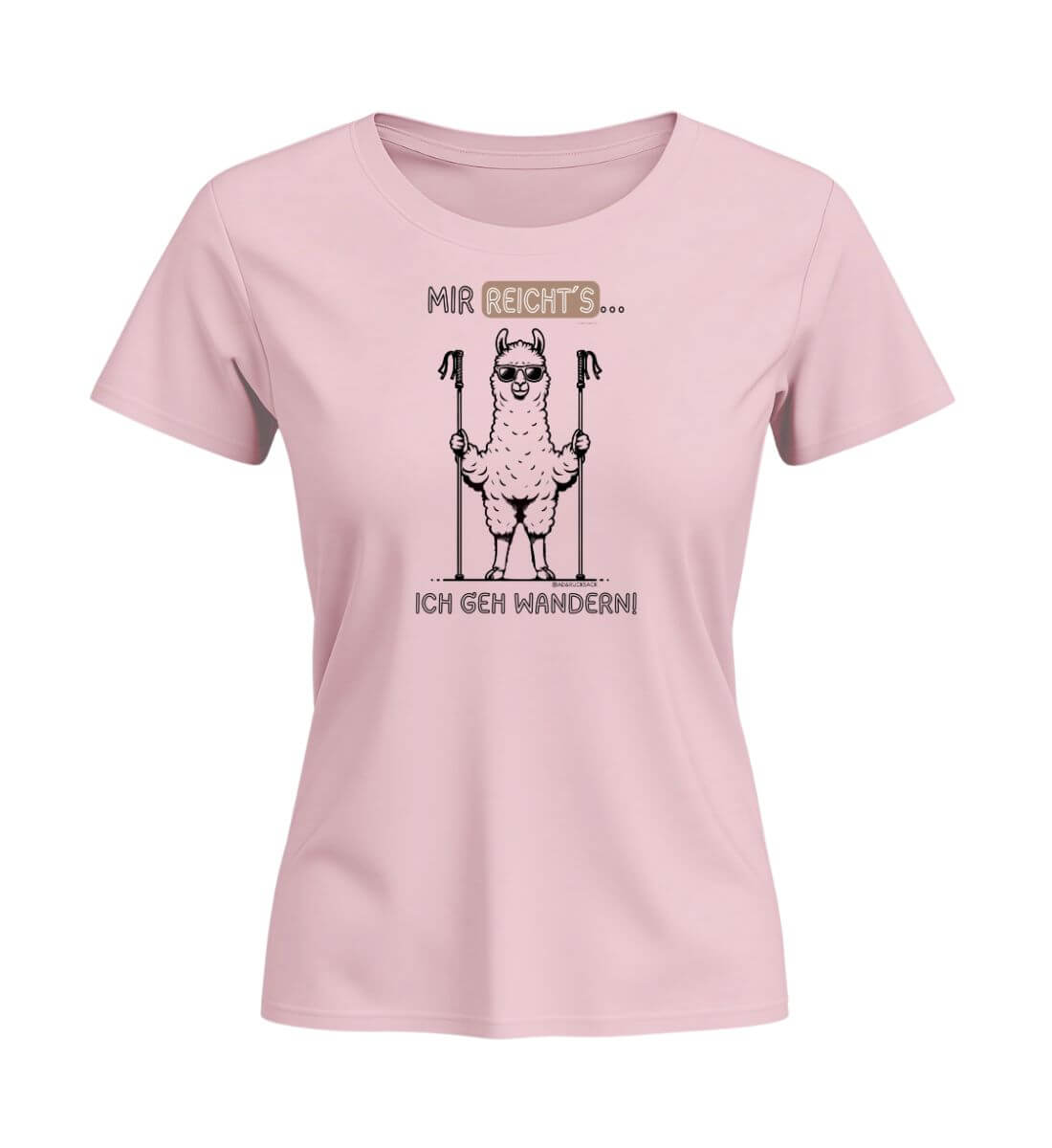 Mir reichts ich geh wandern | Damen Premium Organic T-Shirt (Fitted) in Cotton Pink von Rad&Rucksack