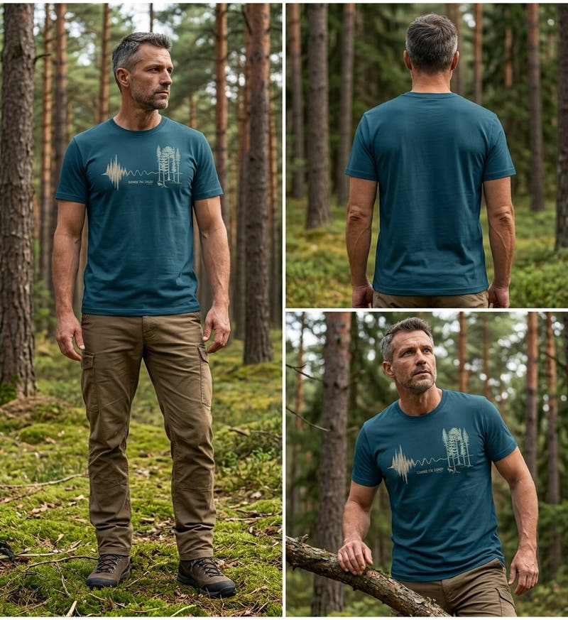 Modelbild - Change the Sound | Herren Premium Organic T-Shirt von Rad&Rucksack