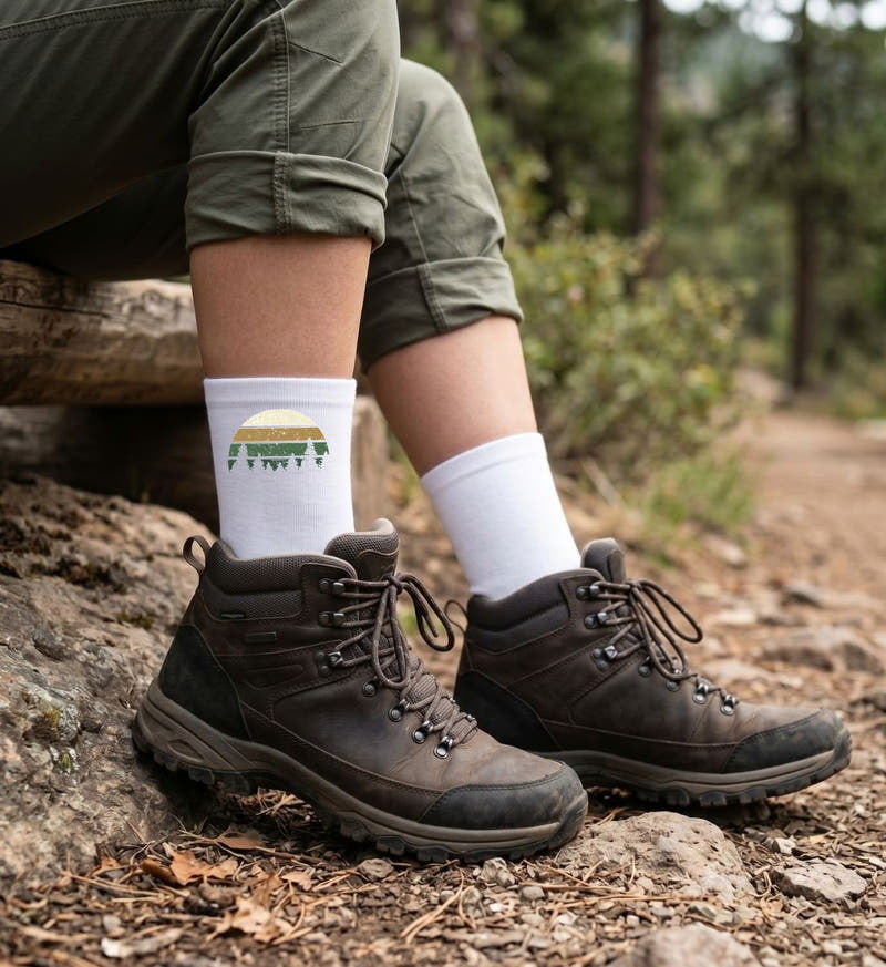 Modelbild Socken Weiß - Wald | Sport Socken