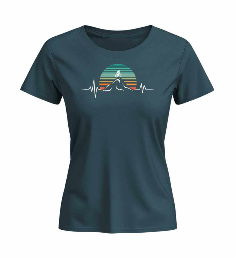 Mountainbike Herzschlag | Damen Premium Organic T-Shirt (Fitted) in Stargazer von Rad&Rucksack