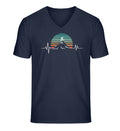 Mountainbike Herzschlag | Herren V-Neck Premium Organic T-Shirt
