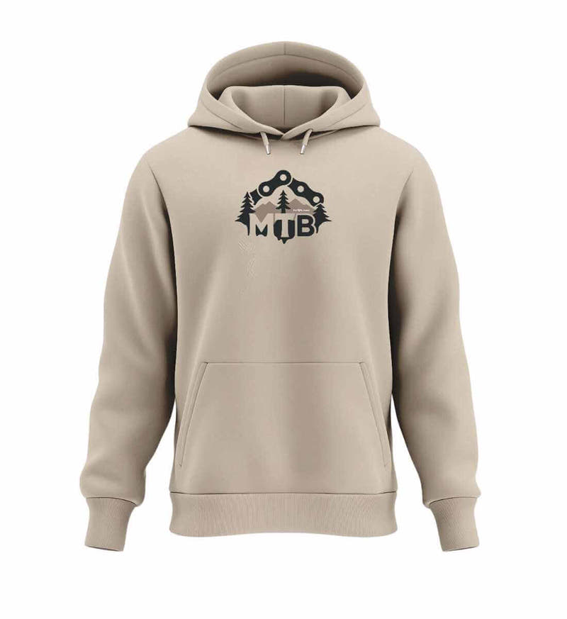 MTB | Unisex Organic Hoodie in Desert Dust von Rad&Rucksack