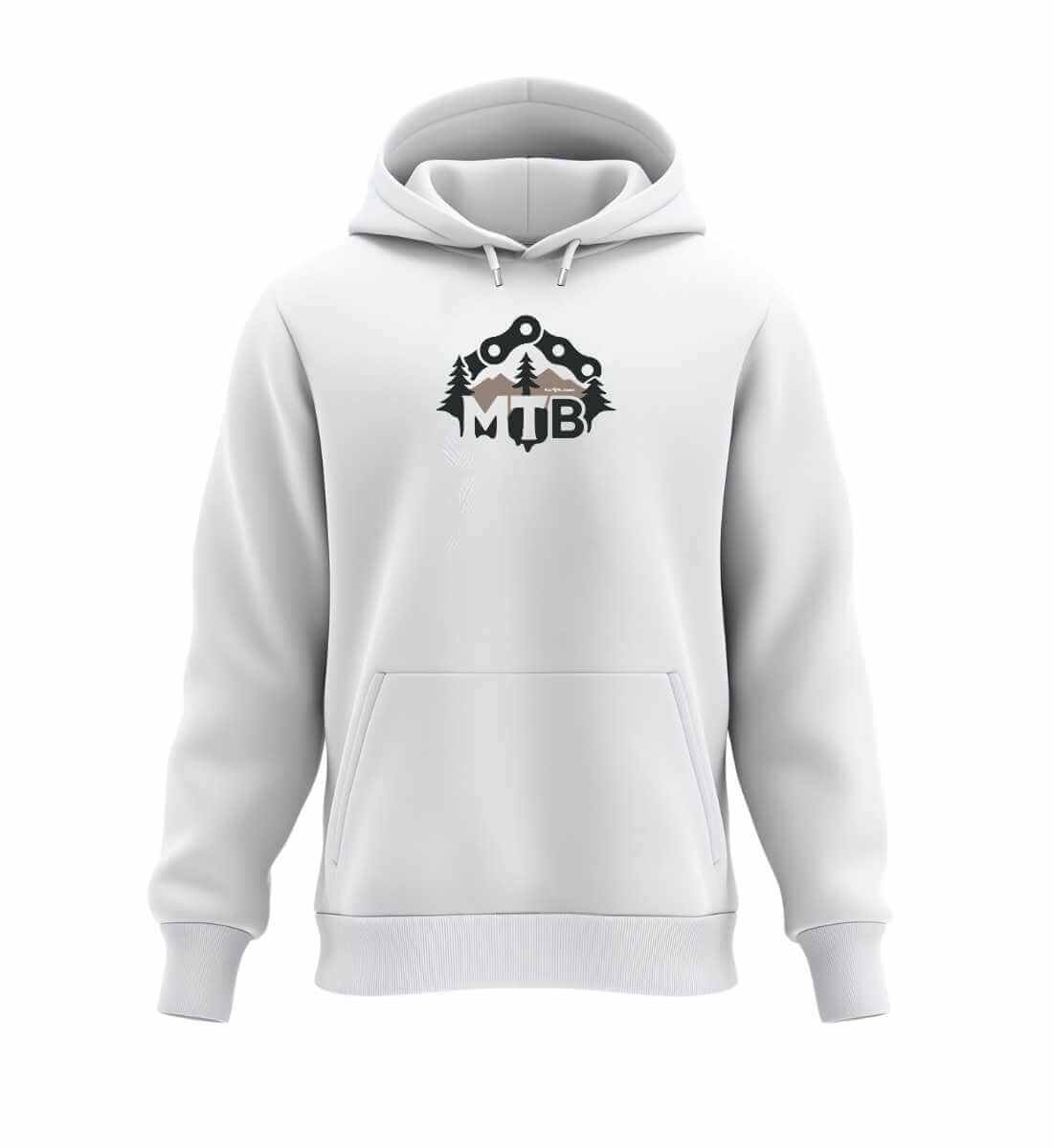 MTB | Unisex Organic Hoodie in White von Rad&Rucksack