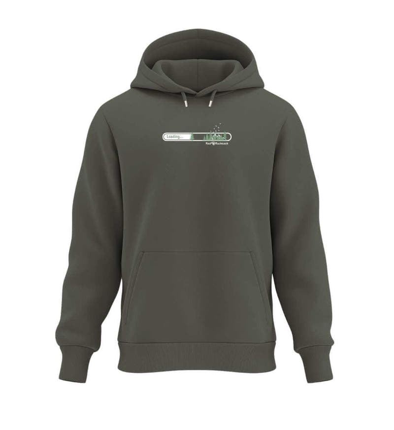 Natur Loading | Unisex Organic Hoodie in Khaki von Rad&Rucksack