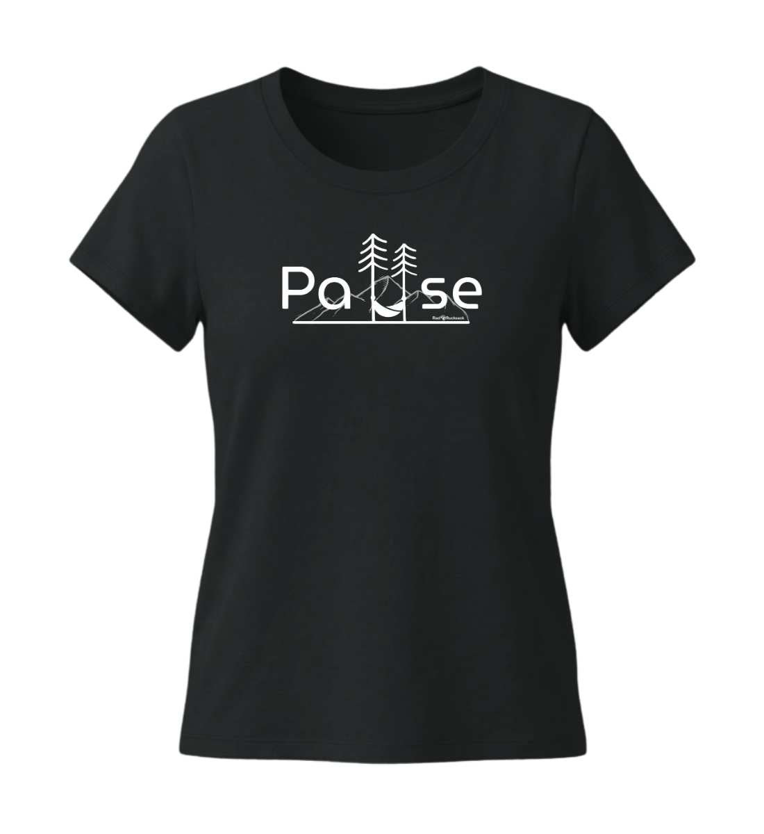 Natur Pause | Damen Premium Organic T-Shirt (Fitted) in Black von Rad&Rucksack